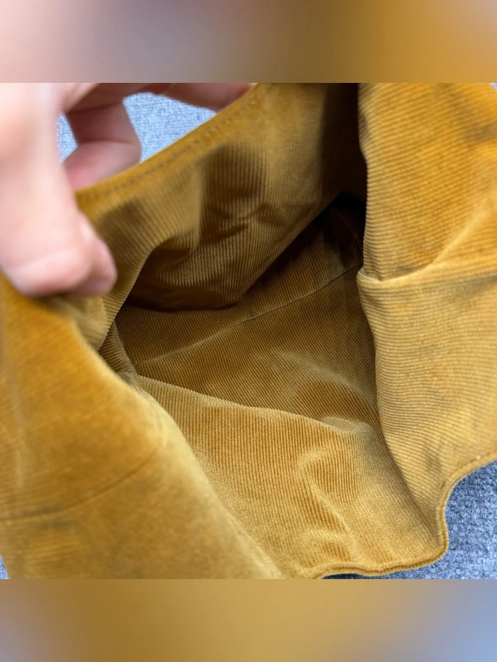 MERIT Signature Makeup Bag Corduroy Mustard